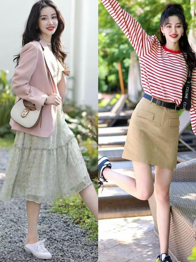 降温后才发现：满大街都是“裙子+运动鞋”时髦又有女人味真美(图12)