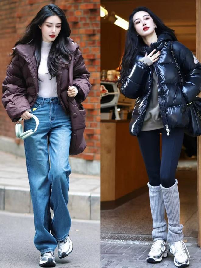 果然羽绒还是和“运动鞋”最合拍！这样穿有风度又有温度真美(图3)