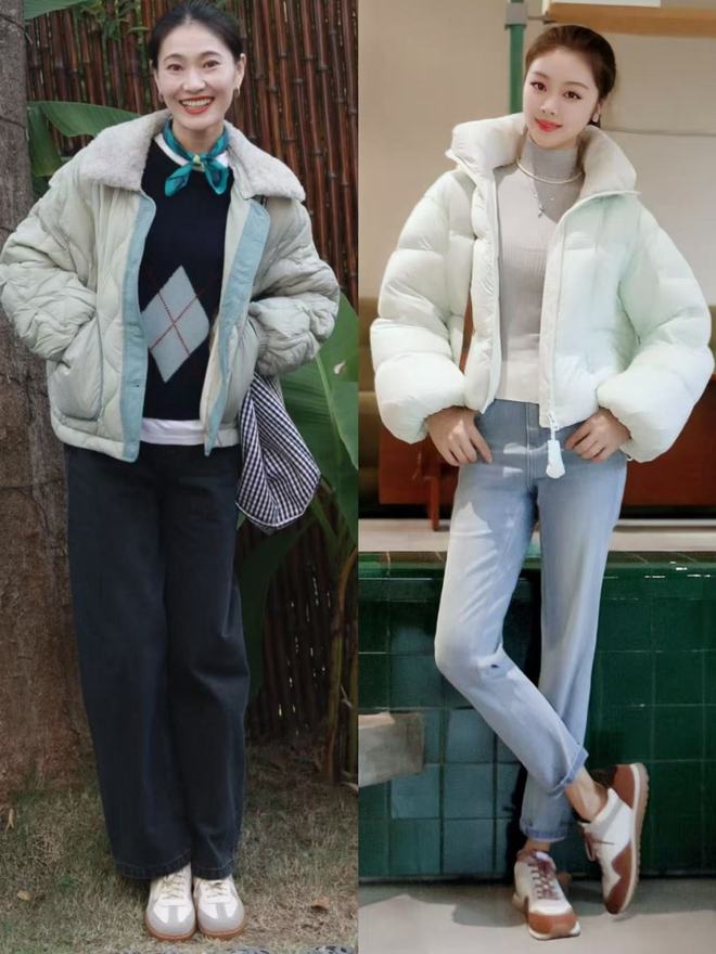 果然羽绒还是和“运动鞋”最合拍！这样穿有风度又有温度真美(图4)