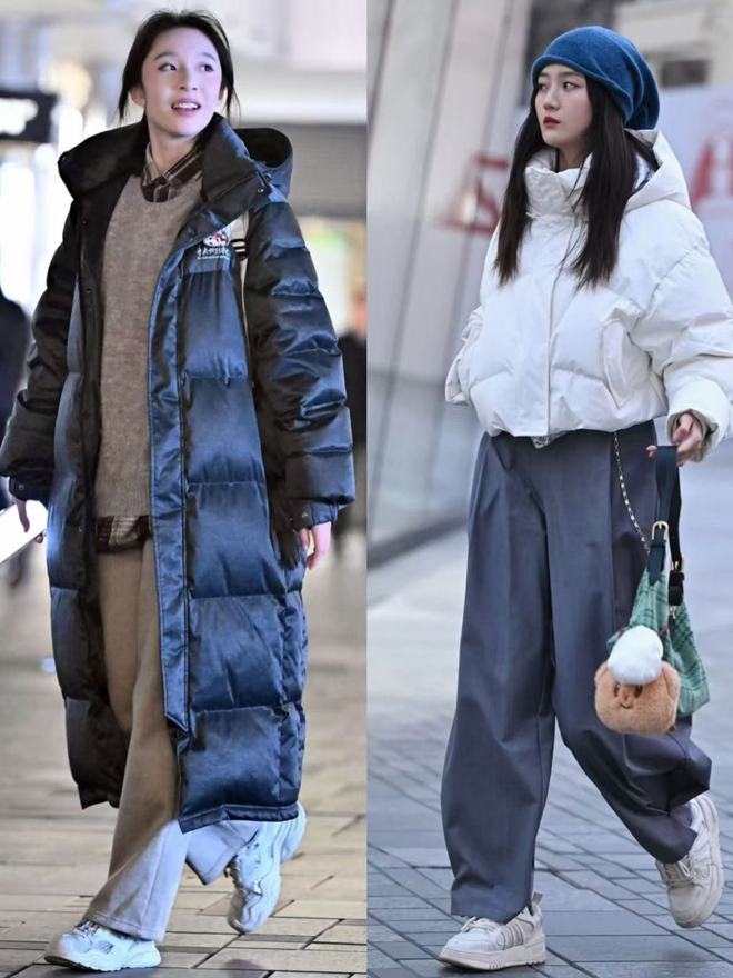 果然羽绒还是和“运动鞋”最合拍！这样穿有风度又有温度真美(图8)
