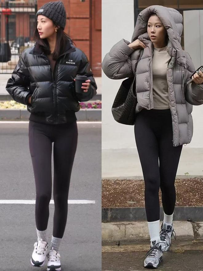 果然羽绒还是和“运动鞋”最合拍！这样穿有风度又有温度真美(图12)